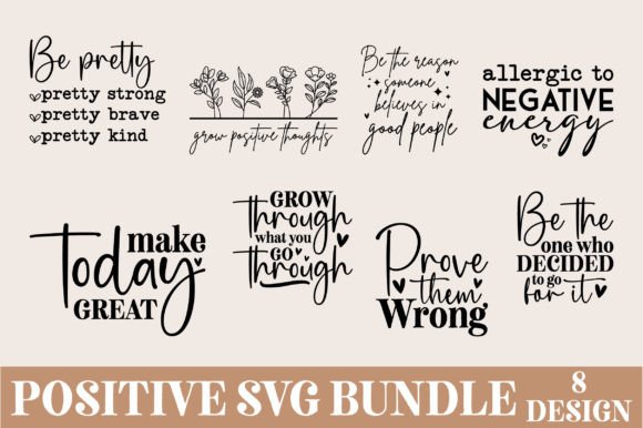 Download Positive Quotes SVG Bundle - Positive quotes Collection
