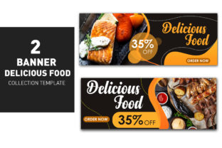 Download Banner Delicius Food Orange Template - Orange template Collection