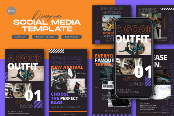 Download Drope Fashion Instagram Template - Fashion instagram Collection