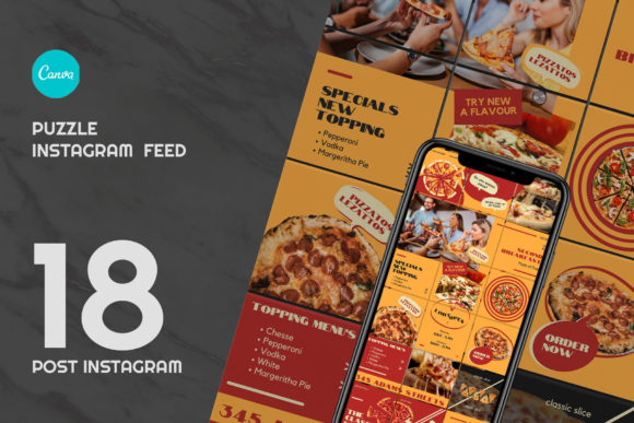 Download Pizza Puzzle Instagram | CANVA - Puzzle instagram Collection